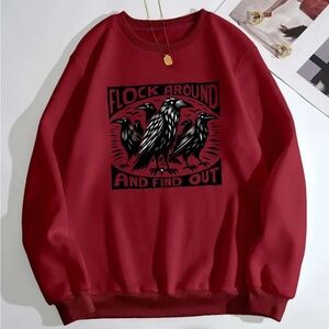 Crow Burgundy Sweatshirt